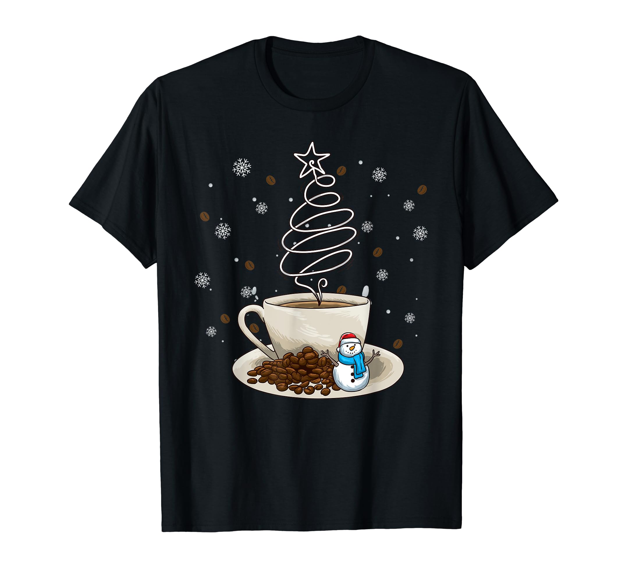 Christmas Coffee Shirts and GiftsFun Winter Snowman Holiday Coffee Drinker Barista T-Shirt