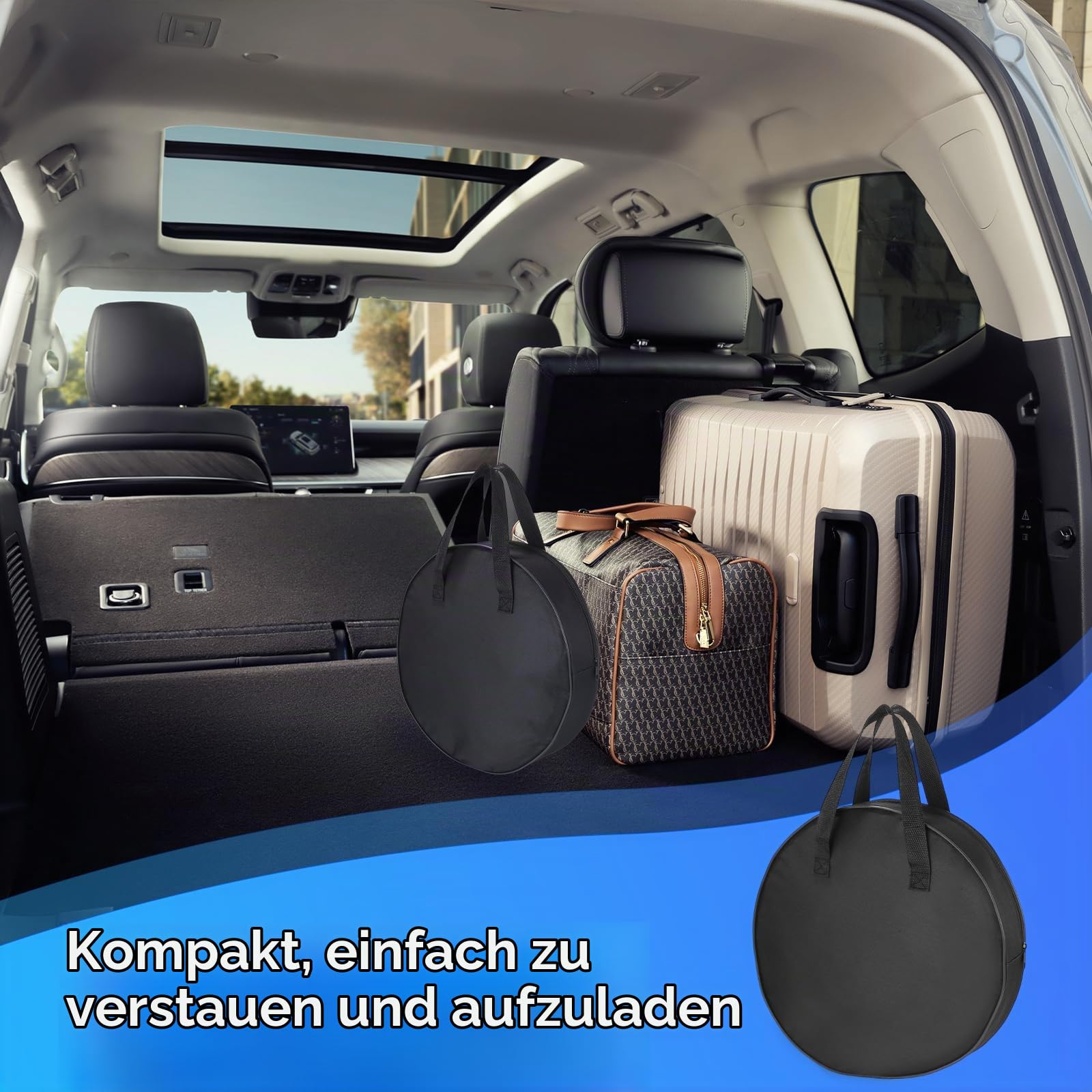 Typ 2 Ladekabel 11kW 5M 16A EV Ladekabel für Elektroauto mit Tragetasche Typ 2 auf Typ 2 EV Ladekabel für E Auto Model 3/Y, ID.3/4/5, C5X, DS7, GLA, Q3, X3