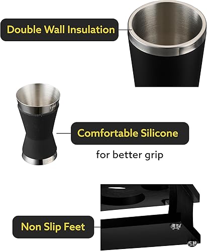 Miniatura 5 de Excelente Grip Mixology Bartender Kit  Juego de mezclador de bebidas con todos los accesorios esenciales de barra  Juego de herramientas de barra