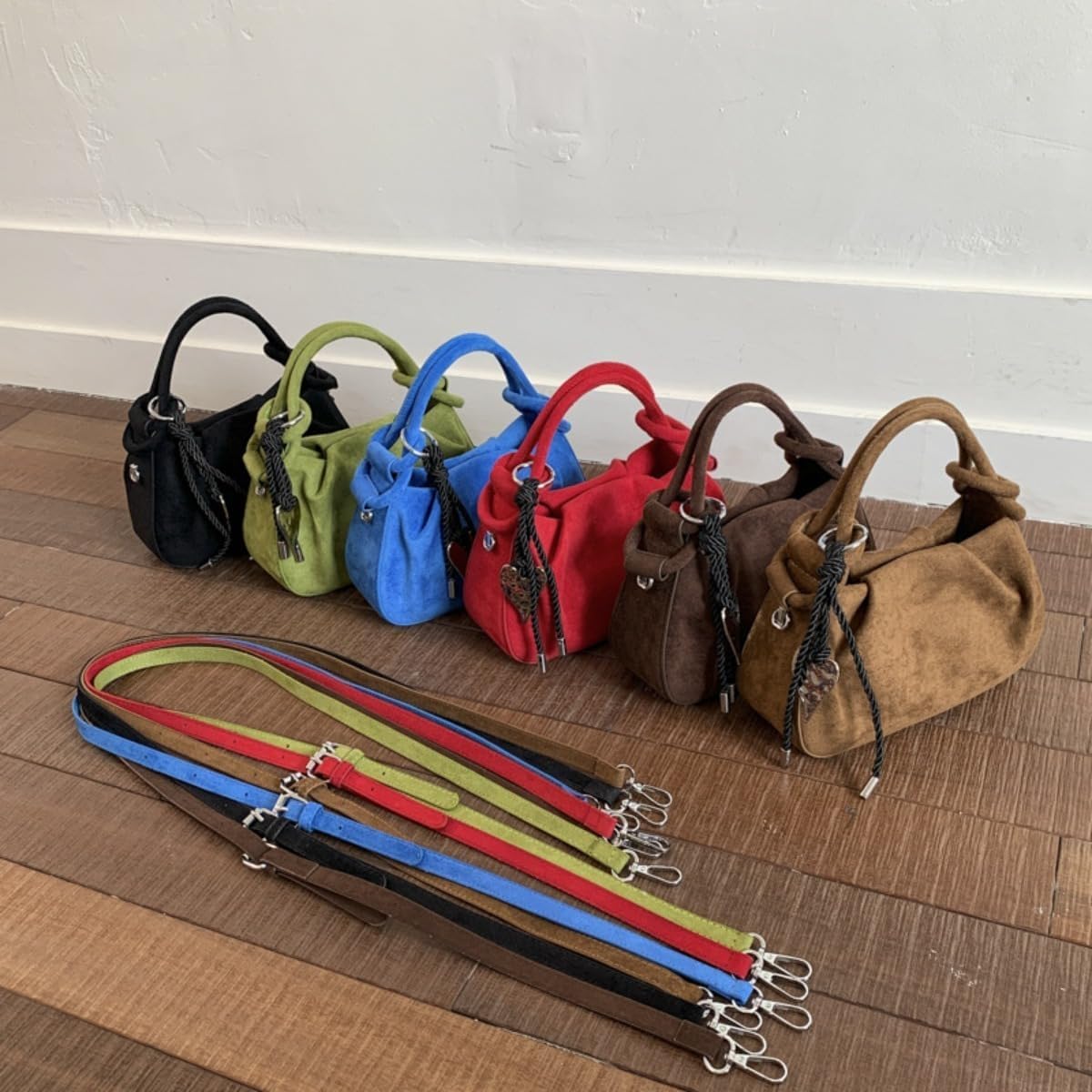 Slouchy Suede Bucket cloud Crossbody Purses Top-Handle Tote Handbag Hobo Bags Women Underarm Satchels Shoulder Bag - Image 4