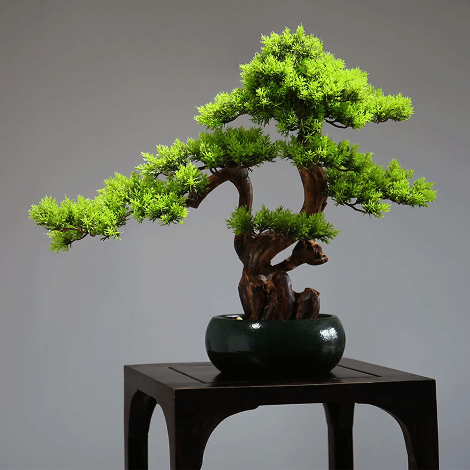 MYUYEE Artificial Plant Bonsai Potted Mini Simulation Pine Tree Potted Plant For Home Decoration Desktop Display Garden Decor