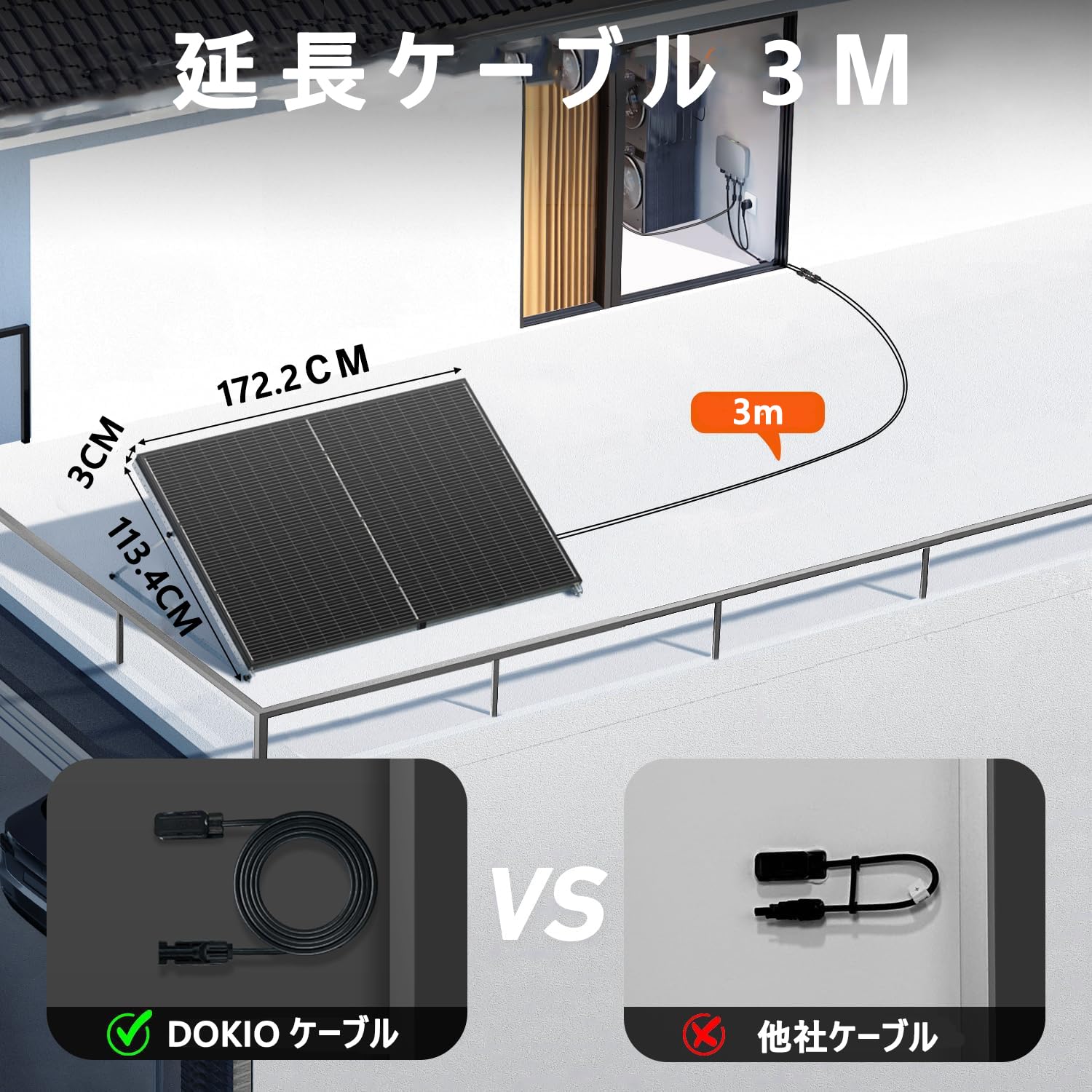 Amazon | DOKIO ソーラーパネル 400w 単結晶太陽光パネル 動作電圧31V