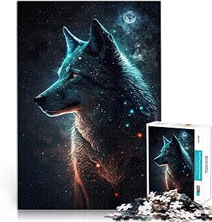 Comprar Puzzle para adultos 1000 piezas Color Galaxy Wolf El Puzzle Desafío de Inteligencia Cerebral Juguetes Adictivos para Adolescente 14+ 26x38cm