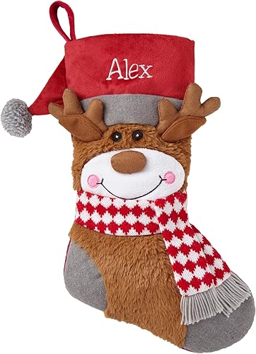 Miniatura 8 de Let's Make Memories Calcetín de Navidad personalizado, familia de bastones de caramelo, medias para la familia, bordados, felpa 3D, decoración de