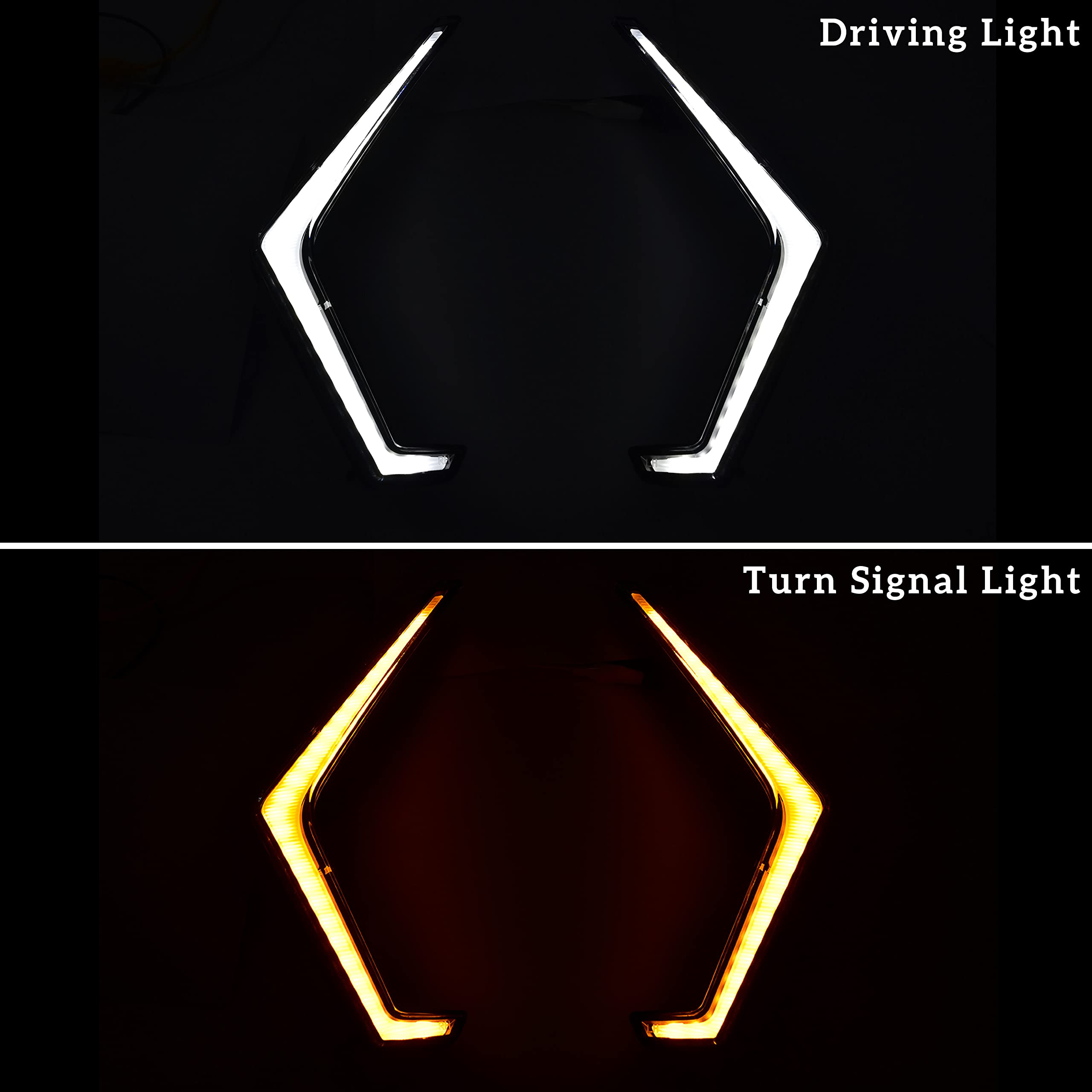 RZR XP 1000 Turn Signal Fang Lights, KEWISAUTO LED RZR XP Fang Acccent Street Legal Front Signature Lights for 2019-2023 Polaris RZR XP 1000 Turbo (2PCS, Replace #2884053, 2884871)