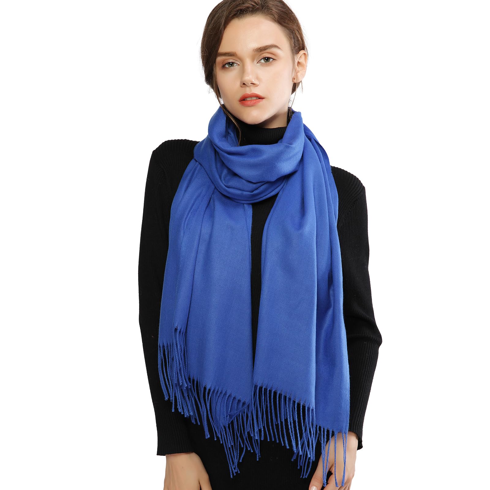 RIIQIICHY Sciarpa Scialle Donna Stola Invernale Pashmina Elegante Cerimonia Con Frange