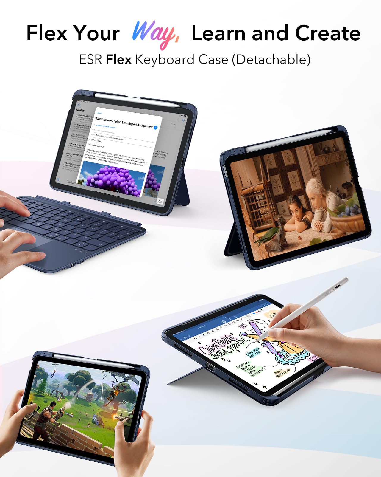 Amazon.co.jp: ESR iPad 第11世代(A16, 2025)/第10世代 Flex