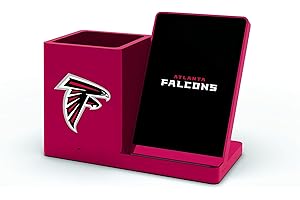 SOAR NFL Falcons Wireless Charging Stand and Desktop Organizer