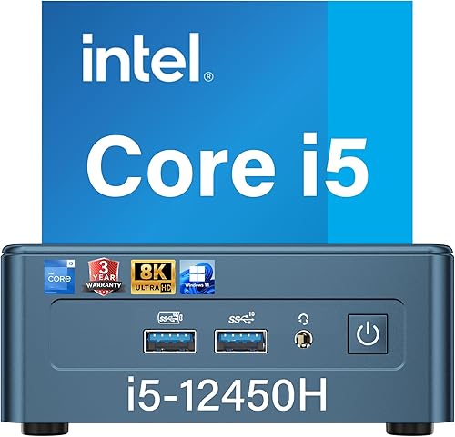 Estrella de ahorro de costos comerciales GEEKOM Mini PC IT12 (cobertura de 3 años) con mini computadoras Intel i5-12450H de 12 generación, ampliable