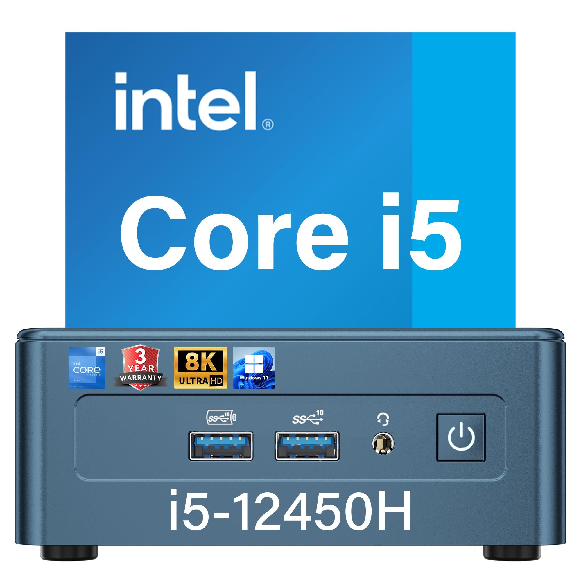 [Business Cost-Saving Star]GEEKOM Mini PC IT12(3-Year Coverage)With 12th Gen Intel i5-12450H Mini Computers,Expandable 96GB RAM/4TB SSD(Not LPDDR) Windows 11 Pro Desktop PC (Low-Power),Dual USB 4/8K