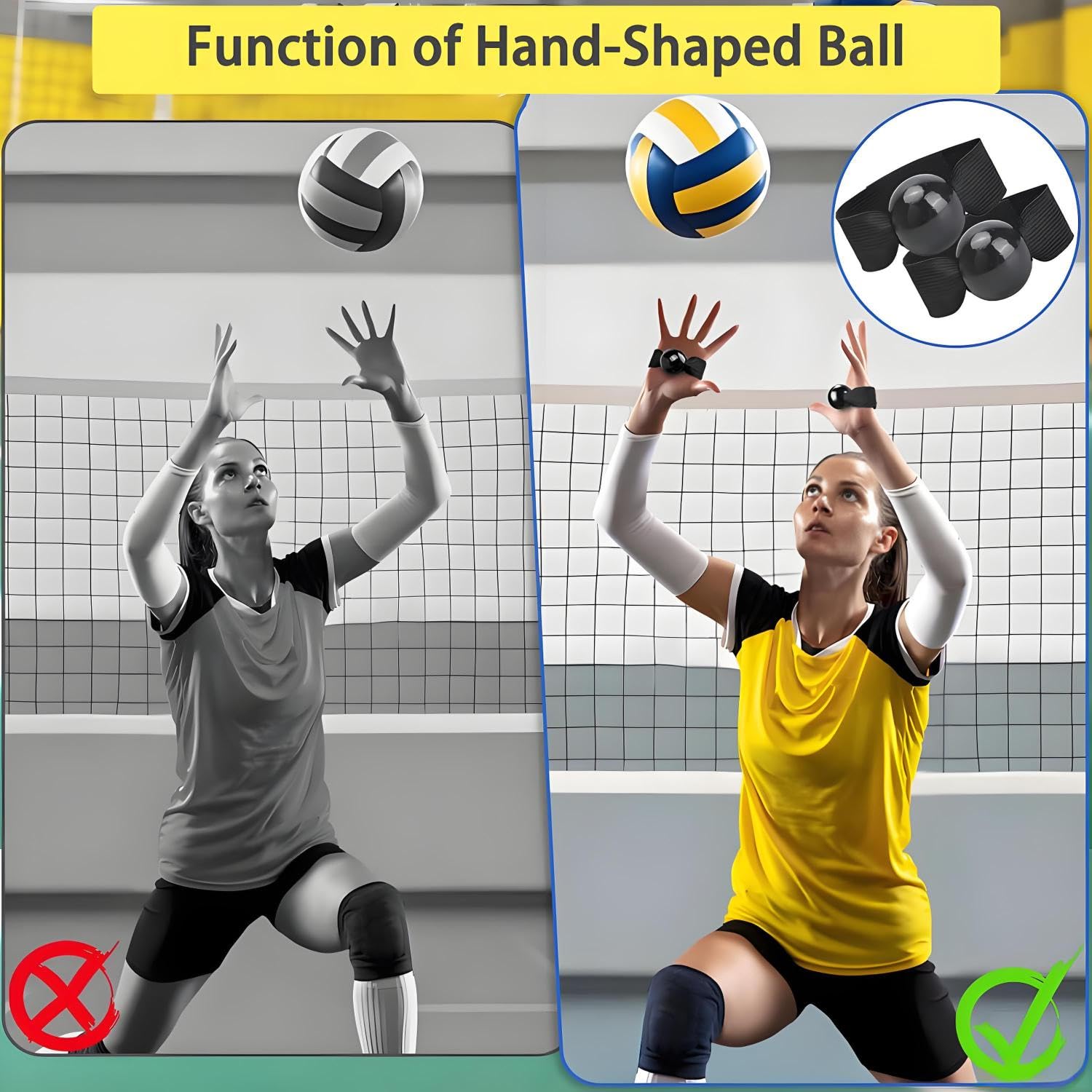 Kit Di Attrezzature L'Allenamento Pallavolo, Pallavolos Spike Trainer, Cintura Per Allenamento Pallavolo, Attrezzatura Da Allenamento Aid Pallavolos, Con Pallamano, Per Principianti