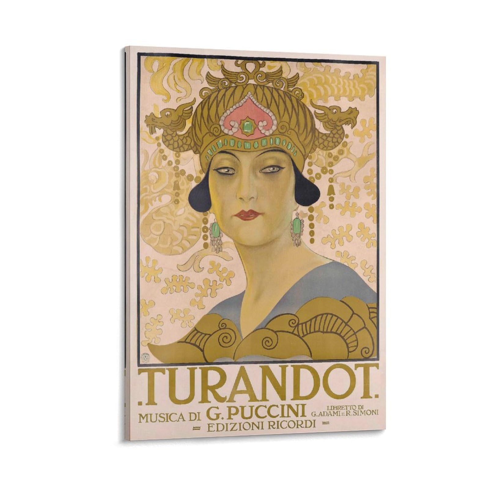 SXDMOUBK Turandot Italy Vintage Illustrated Travel Poster Canvas Art And Wall Picture Print Modern Family Decor Posters 20x30inch(50x75cm)