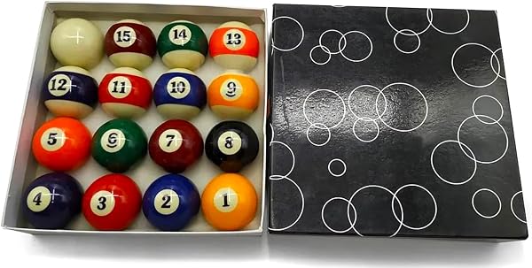 SusggO Scatola di palline da biliardo professionale palla da biliardo standard - set completo di palline da biliardo americane - 3
