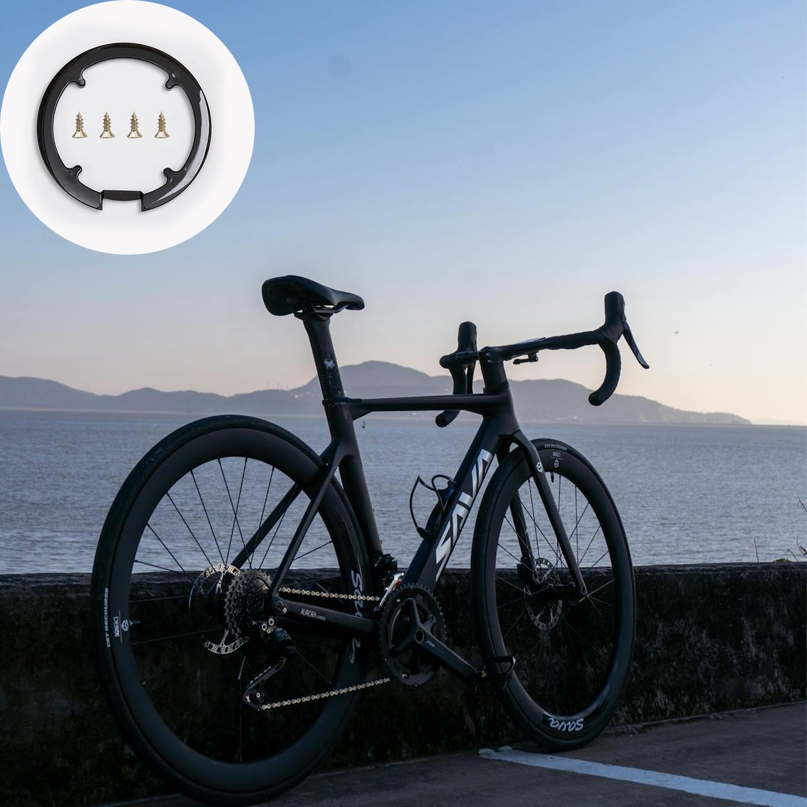 Osłona łańcucha do rowerów 28 cali, czarna, osłona koła łańcuchowego, błotnik MTB z tworzywa sztucznego, łatwy montaż, trwała