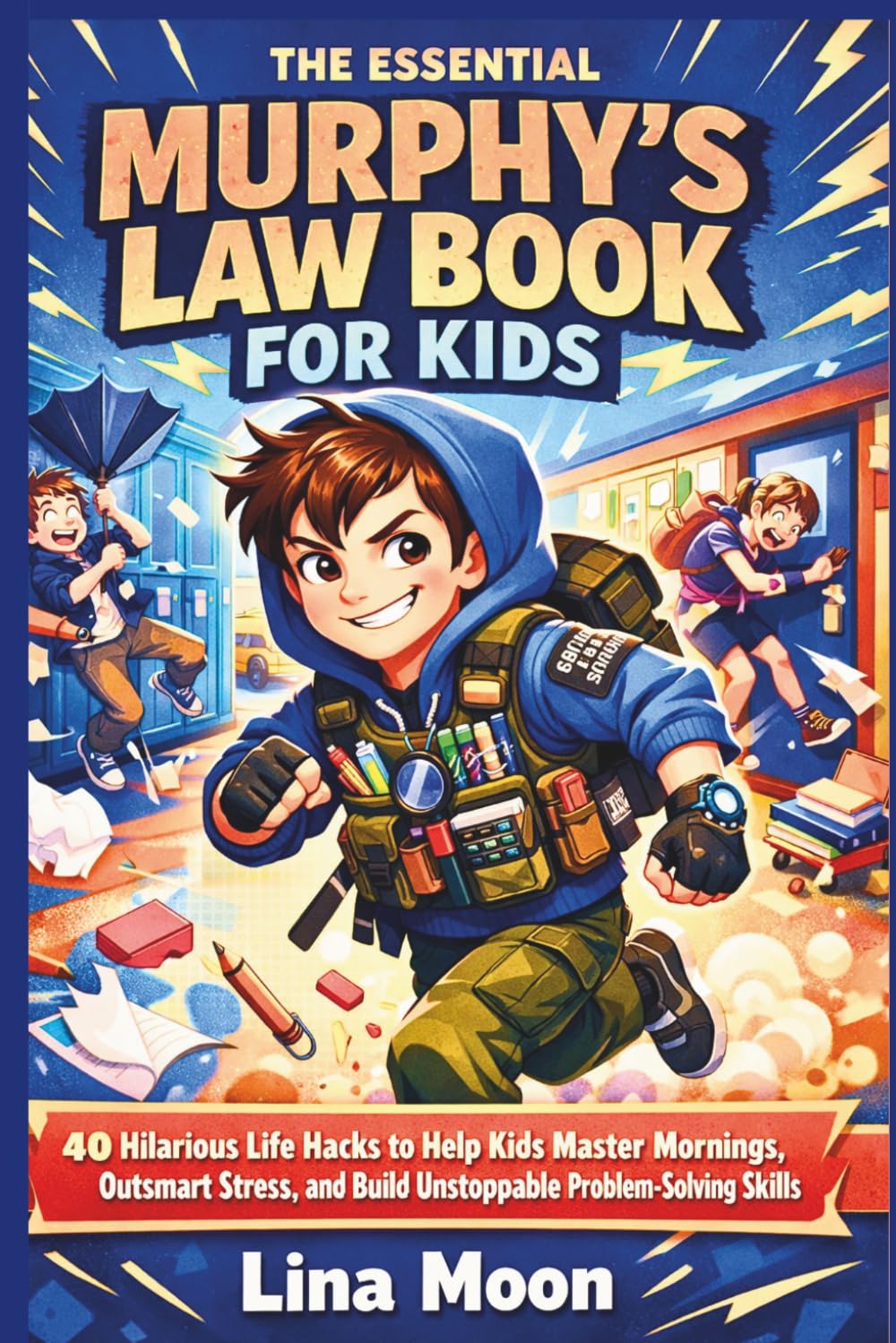 THE ESSENTIAL MURPHY’S LAW BOOK FOR KIDS: 40 Hilarious Life Hacks to Help Kids Master Mornings, Outsmart Stress, and Build Unstoppable Problem-Solving Skills.