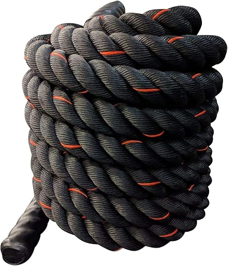Cougar 12m Professional Battling Rope - 1.5" Diameter Heavy Duty Exercise Rope for Home Gym &amp; Crossfit