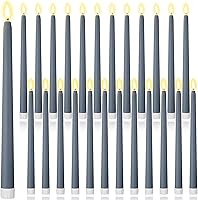 Vista 12 de Macarrie 24 Paquetes de Velas Cónicas Sin Llama Operadas con Batería Falsas de 11 Pulgadas de Largo Luz de Vela LED Sin Llama Candelabros