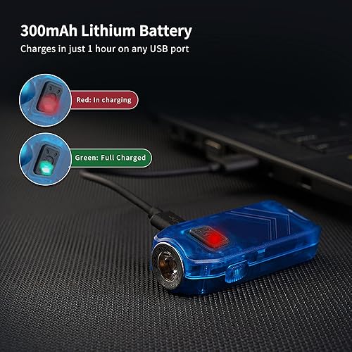 Miniatura 5 de MecArmy SGN5 Linterna de alarma de ataque personal recargable por USB  Mini linterna de mano EDC llavero  LED con 560 lúmenes pequeña y potente luz