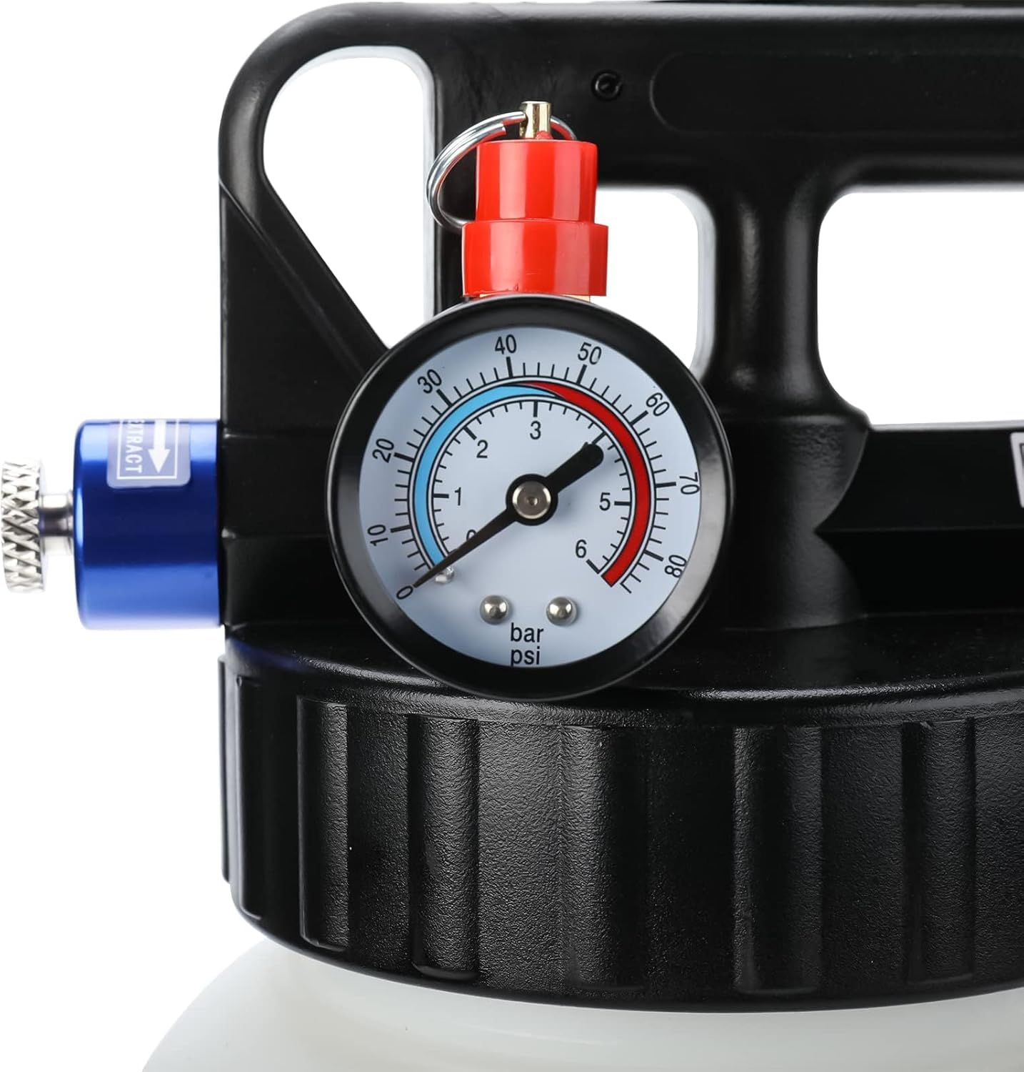 FreeTec Getriebeöl Einfüllgerät,10L Pneumatische Getriebeöl Pumpe, 2 en 1 Ölabsaugpumpe und Öl Einfüllgerät mit 13tlg ATF Adaptersatz für Auto Traktor