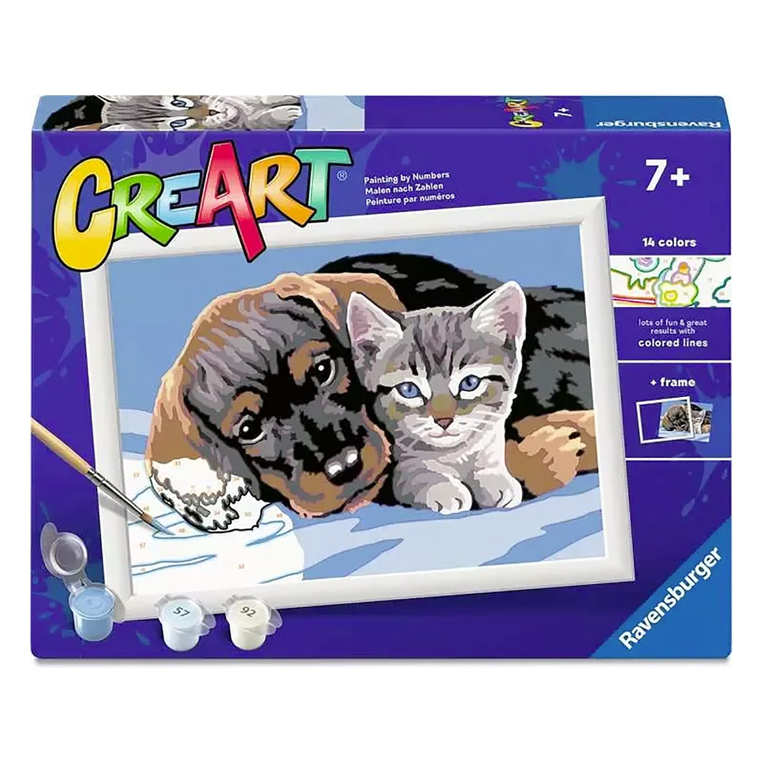 Ravensburger - CreArt Serie D - Special Friendship | Paint by Numbers | Painting Kit | Measures 25 x 18,30 | Games for Children 9 Years | Gift Ideas | Gift for Child 9 Years