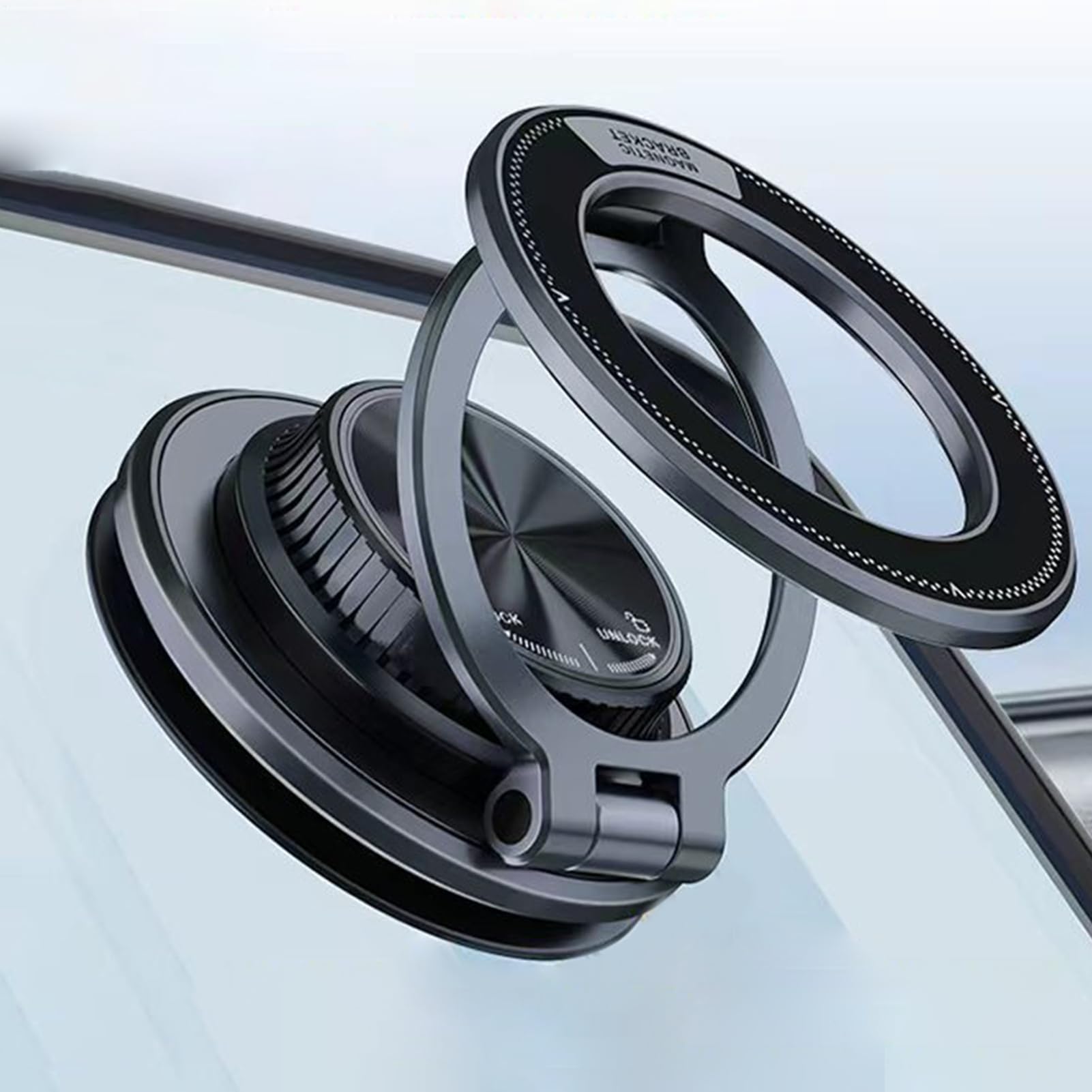 Soporte Magnético Para Teléfono Móvil de Coche Base De Succión Compacta Y
