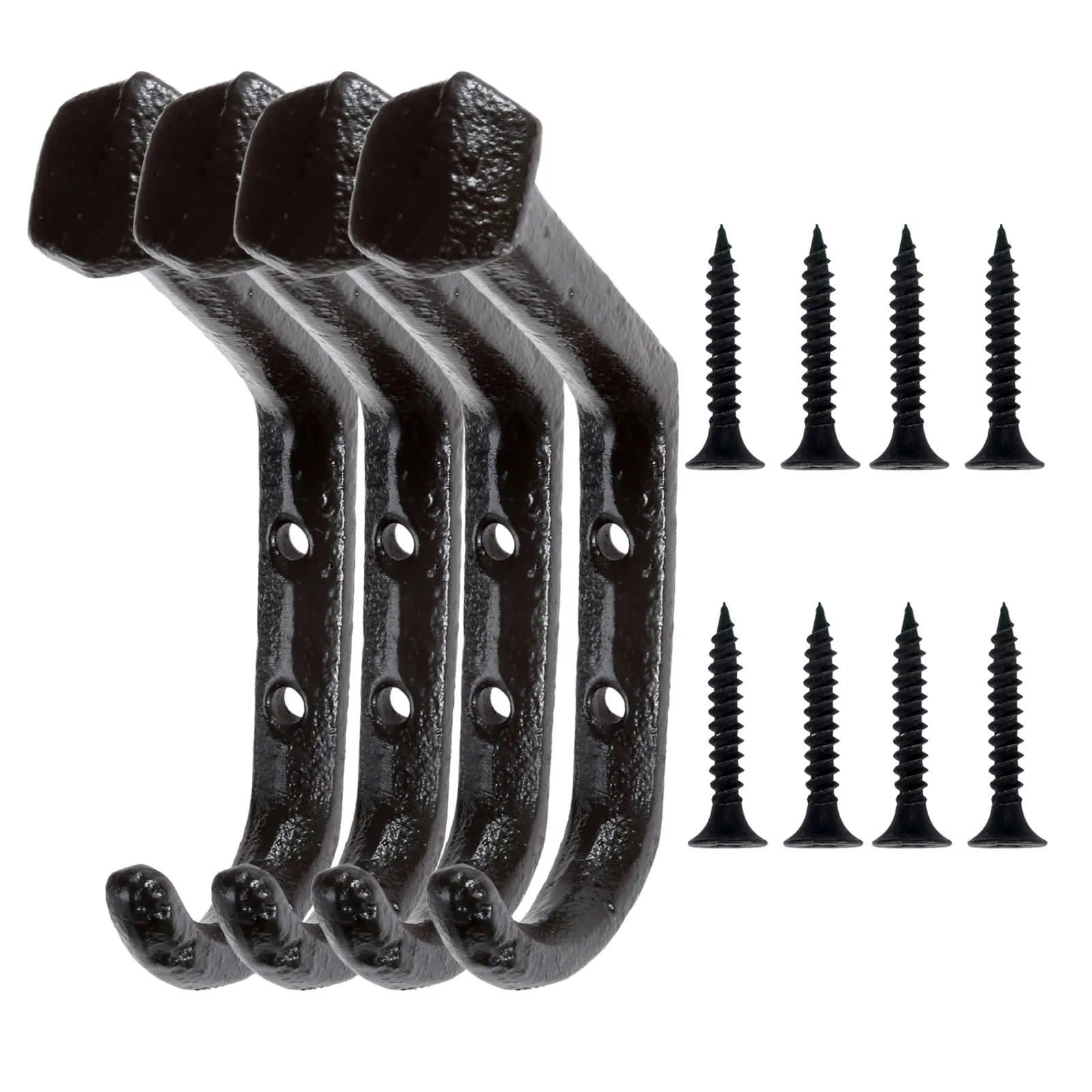 garderobenhaken 4/6/8/10PCS Gusseisen Große Mantel Haken Tür Schlafzimmer Kleiderbügel for Kleidung hut Tasche Handtuch Aufhänger Badezimmer Wand Rack