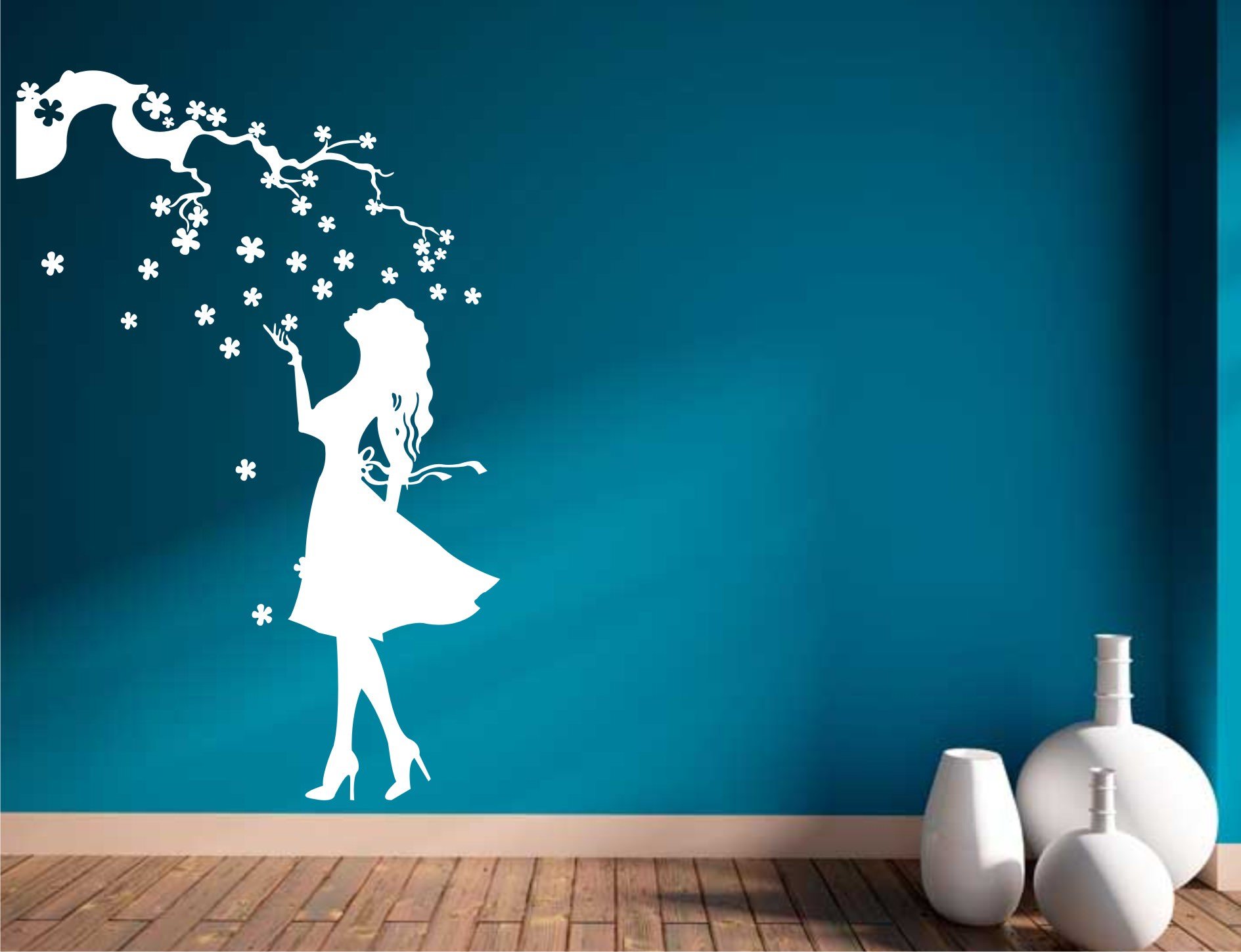 Wall Sticker Beautiful Young Girl Wall White Decal and Sticker Size(59 * 89) cm (B078NR88QZ) Amazon Price History, Amazon Price Tracker