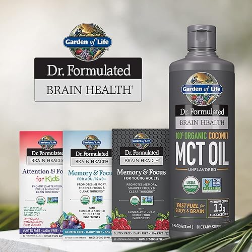 Miniatura 6 de Garden of Life Dr Formulated Organic Brain Health Memory  Focus para adolescentes y adultos jóvenes 60 unidades