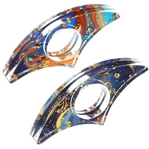 JIEYAO 2 Pcs Book Page Holder for Reading, Aesthetic Resin