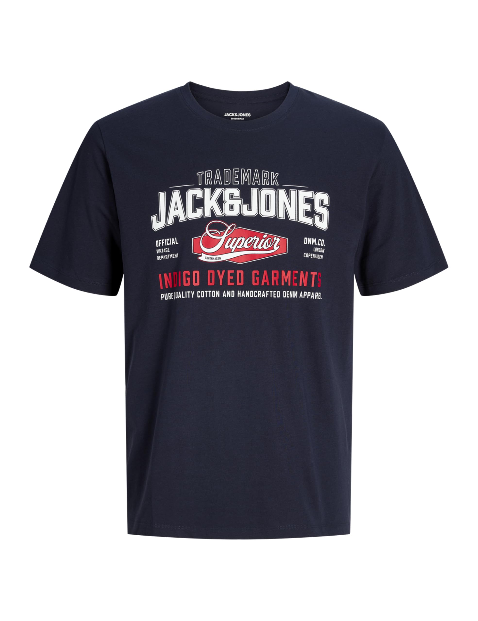 Jack & Jones Logo T-Shirt, Navy Blazer, Size L, Men