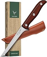 Vista 1 de TAN REN Cuchillo deshuesador para cortar carne, cuchillo de corte de pechuga de 5 pulgadas con funda