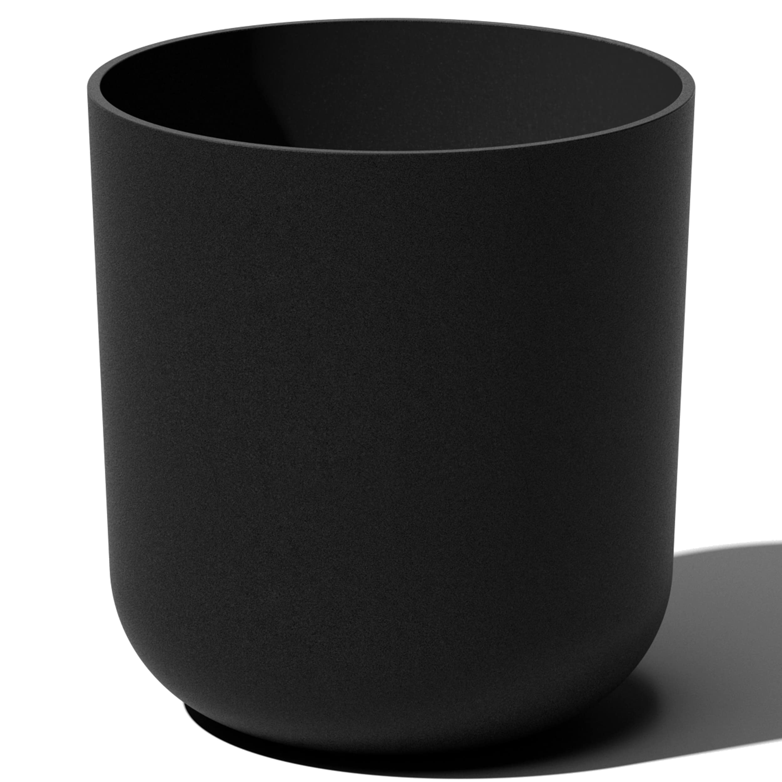 Veradek Round Black Plastic Planter Pots for Indoor/Outdoor Garden Use, with Drainage Holes, Suitable for Small to Large Succulent Plants, Flowers,