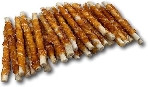 Miniatura 5 de Top Dog Chews Pollo Envuelto de cuero crudo, todo natural sin gluten para perros, hecho en América del Norte, paquete de 50