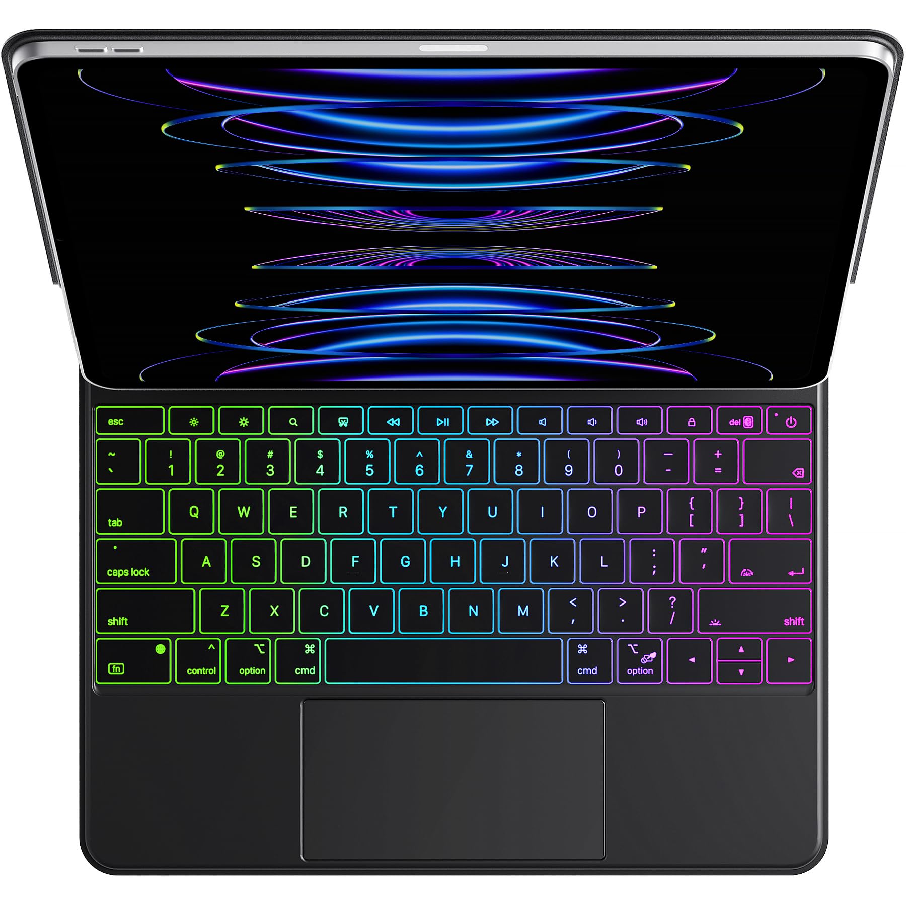 Inateck iPad 12.9 Case with Keyboard for iPad Pro 6th /5th/4th/3rd Generation 12.9", Magic Keyboard 12.9, Multi-Touch Trackpad, 3-Zone Backlight, Shortcut Keys, Magnetic, KB09118