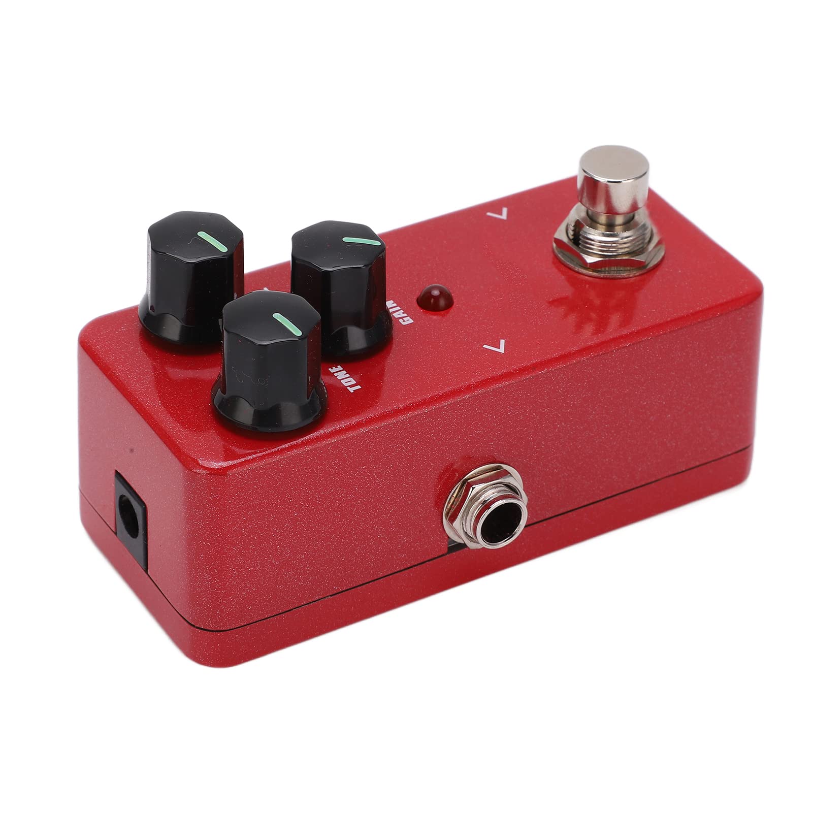 Jeanoko Pedale di Distorsione Rosso Mini Effetto di Distorsione Ad Alto Guadagno per Chitarra Elettrica Heavy Metal e Musica Rock Compatto e Durevole