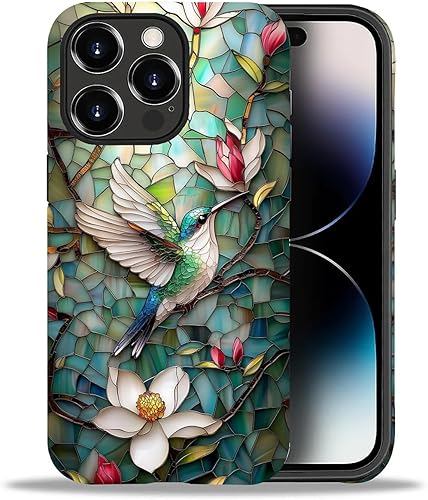 Miniatura 89 de DAIZAG Funda compatible con iPhone 11 Pro Max, hermosa carcasa rígida híbrida de plástico TPU con diseño de pájaro colorido + funda protectora de