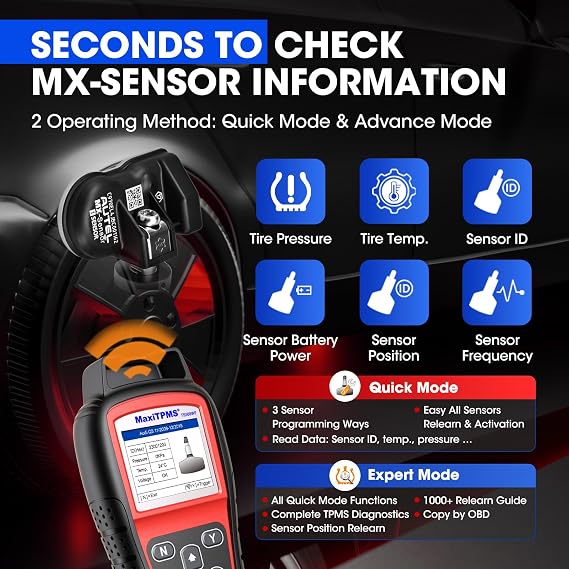 Autel MaxiTPMS TS508WiFi Kit TPMS Programming Tool with 8PCS MX-Sensors