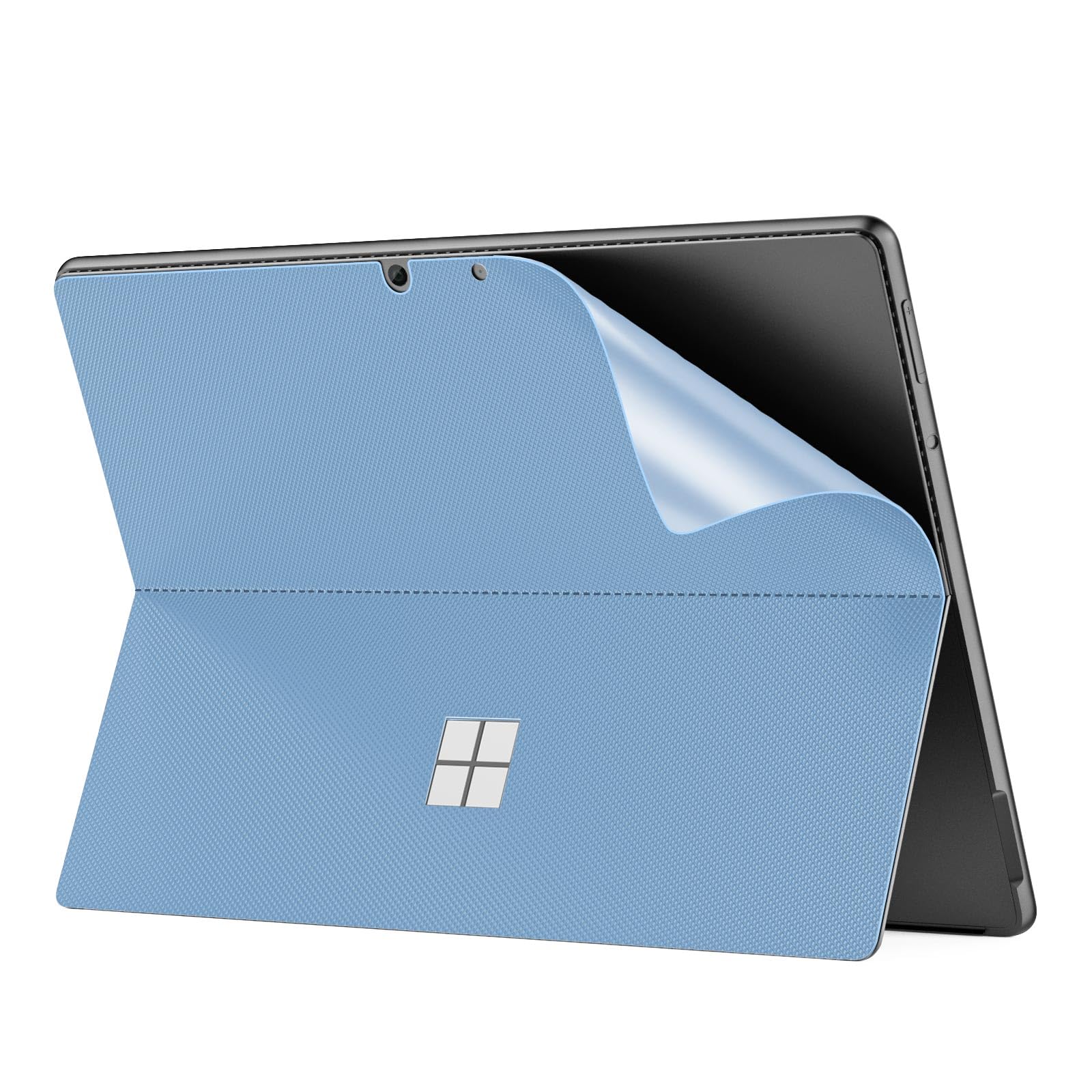 MoKo Pegatina Trasera de Tableta para Microsoft Surface Pro 11 2024 / Surface Pro 10 / Pro 9 /Pro 8, Cubierta Protectora de Cuero PU Skin Cover para Surface Pro 11/10, Azul Real