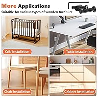 Vista 6 de 72PCS Crib Screws Hardware Replacement Kit, Baby Bed Frame Bolts & Barrel Nuts Set for Delta/Graco/Dream, Hex Drive Socket Cap Screws Barrel Nuts