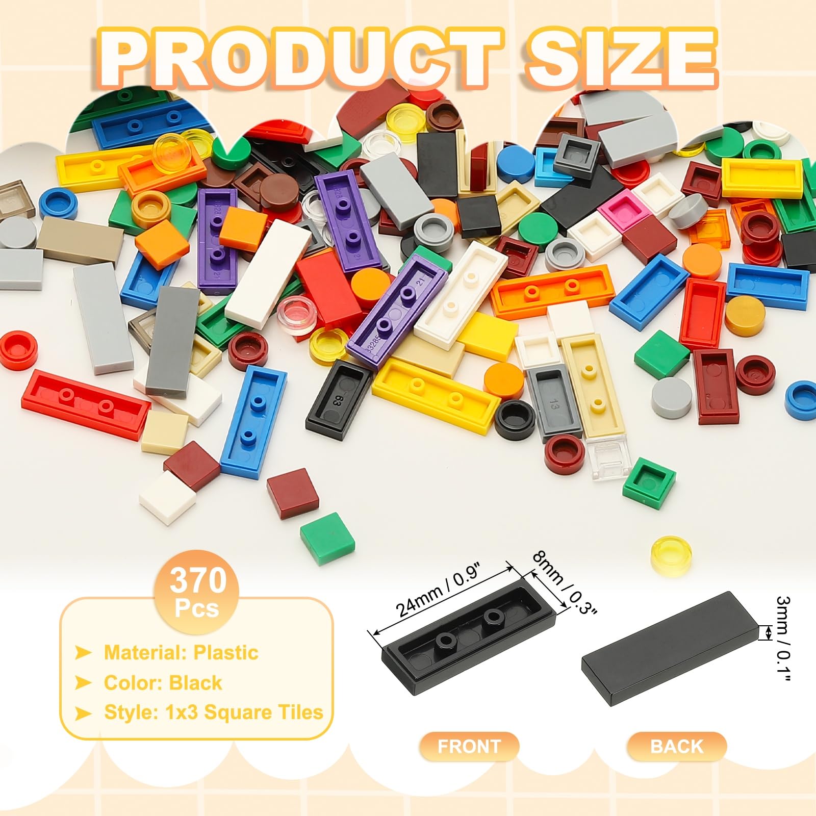 PATIKIL 122 Pcs Flat Blocks Bulk - Image 2