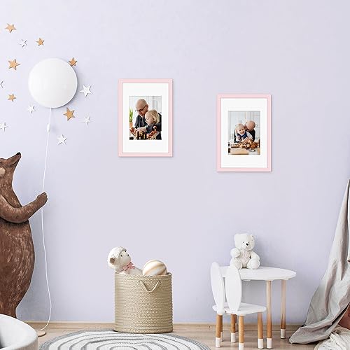 Miniatura 325 de Picrit - Juego de 12 portarretratos de 5 x 7 pulgadas para colgar en la pared o exhibir sobre una mesa, para fotos de 4 x 6 con paspartú o 5 x 7