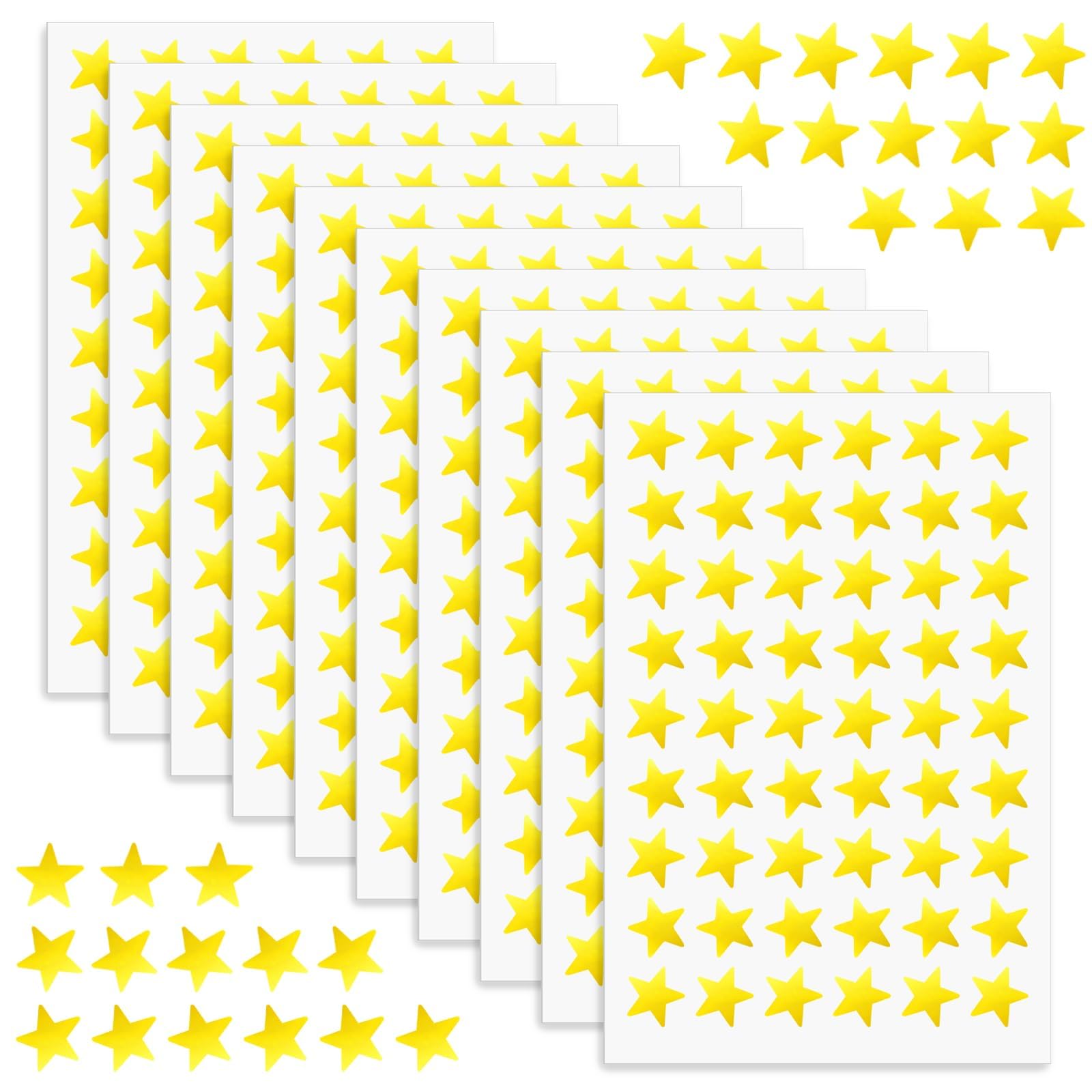 LLMSIX 540 Pieces Gold Star Stickers, Star Stickers for Kids Reward, Small Stars Sticker for Children Behavior Daily Rewards Office Teachers Supplies(