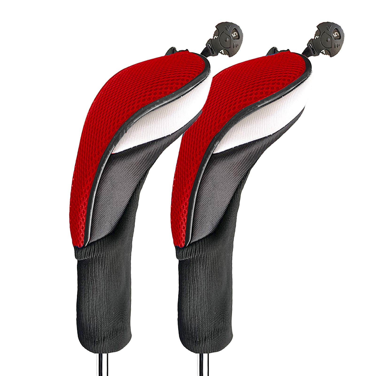 Golf Club Head Covers for Woods and Driver Hybrids Fairway Value Pack Protective Clubs Headcovers with Interchangeable No.Tags 1 3 5 | Driver Fairway