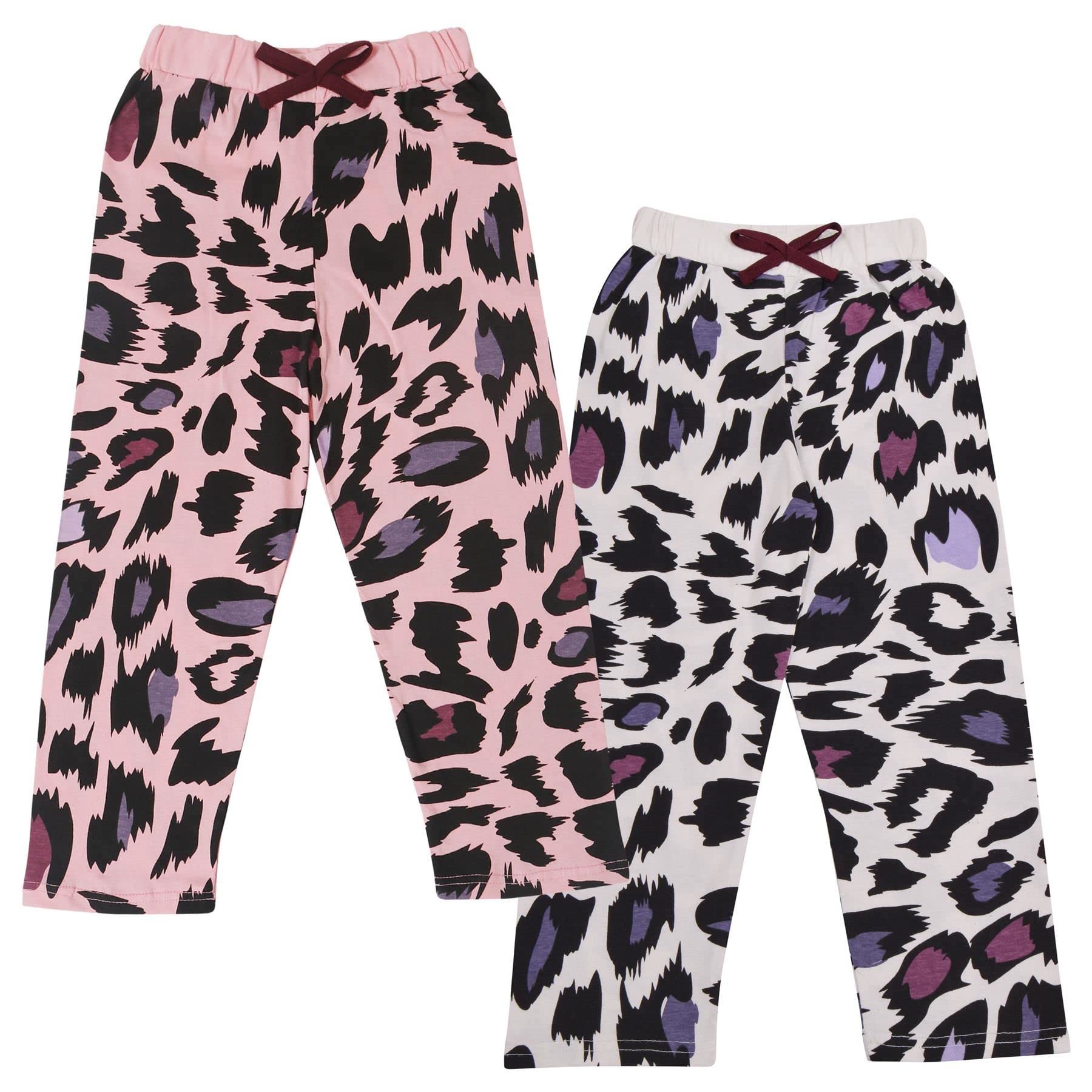A2Z 4 Kids Goodnight Piżama Dzieci Pakowanie 2 PJS Leopard Zestaw Salon Garnitur na szczycie Dół Piżama Bielizna Nocna Loungewear Dress Up Kostium Prezenty dla dziewczynek i dzieci Wiek 5-13 Lat
