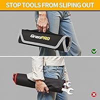 Vista 8 de Ratchet Wrenches Set, Ratcheting Wrench Set, 9PC Sae 5/16 to 3/4 72Th Long Box Open End Ratchet Wrench Organizer With Color Ring With Roll Up Pouch