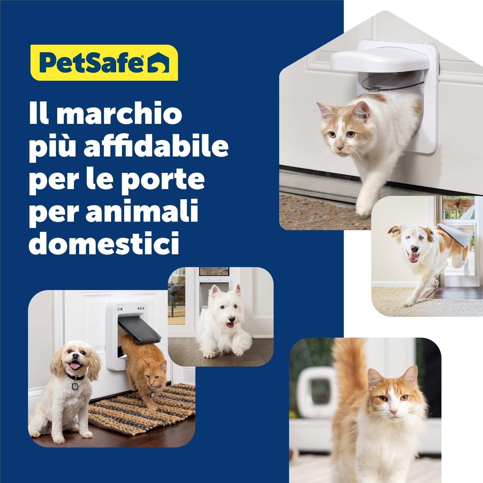PetSafe Petporte Smart Flap - Gattaiola con Microchip per Gatti, Porticina per Gatti Entrata Uscita, Chiave è il Microchip del tuo Gatto - Bianco