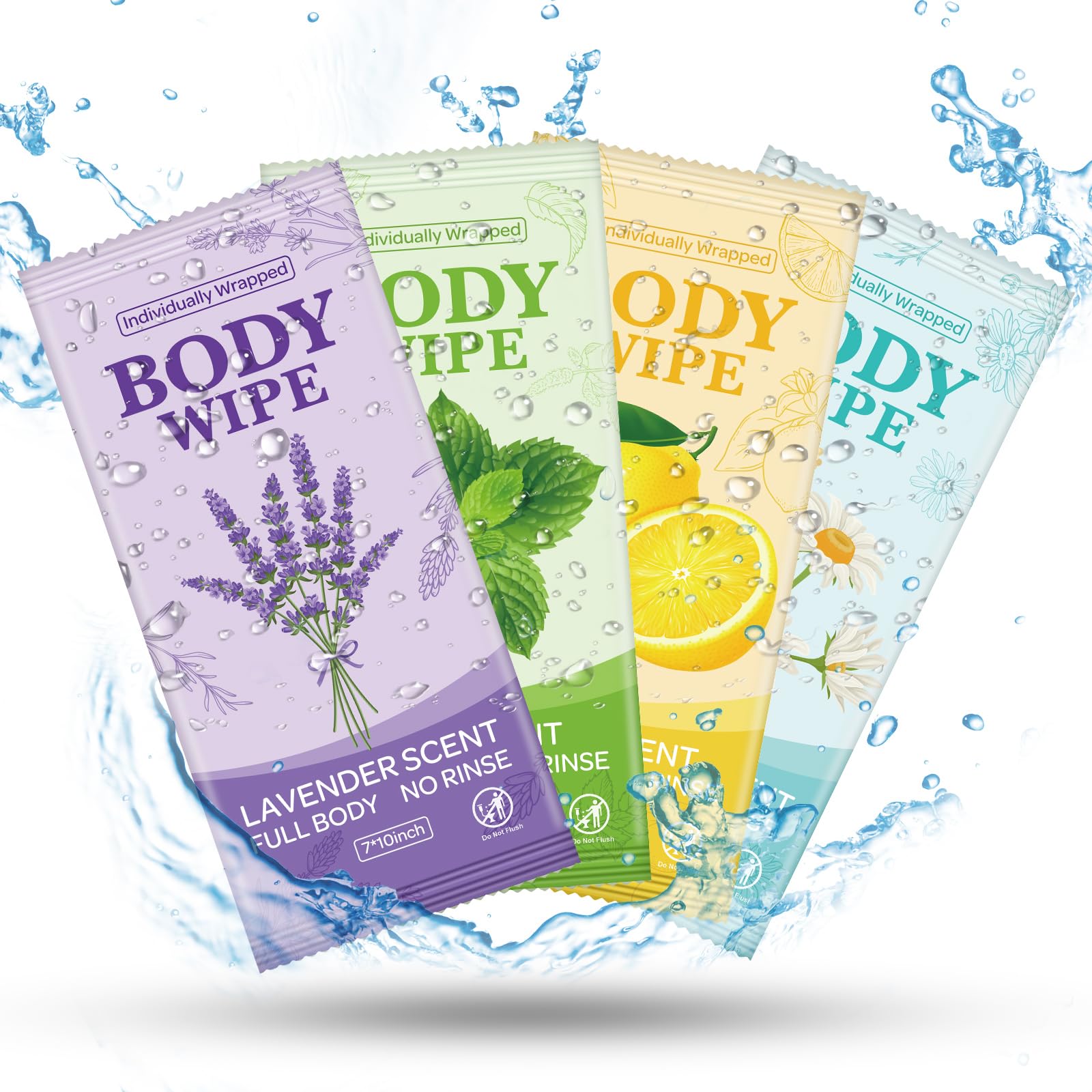 ShowerPill Hustle Clean Body Wipes, Unscented, Removes Sweat, Dirt and Body Odor, 10 Wipes per Pack, Set of 3