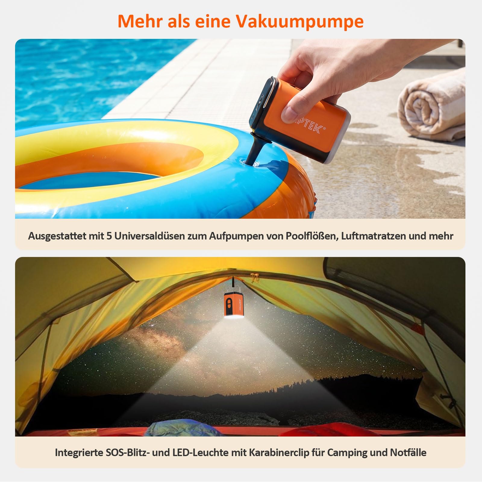 AGPTEK 33L Reisevakuumbeutel mit Pumpe, Professionelle Vakuumsäcke | 70D wiederverwendbare Kompressionsbeutel für Koffer & Rucksack