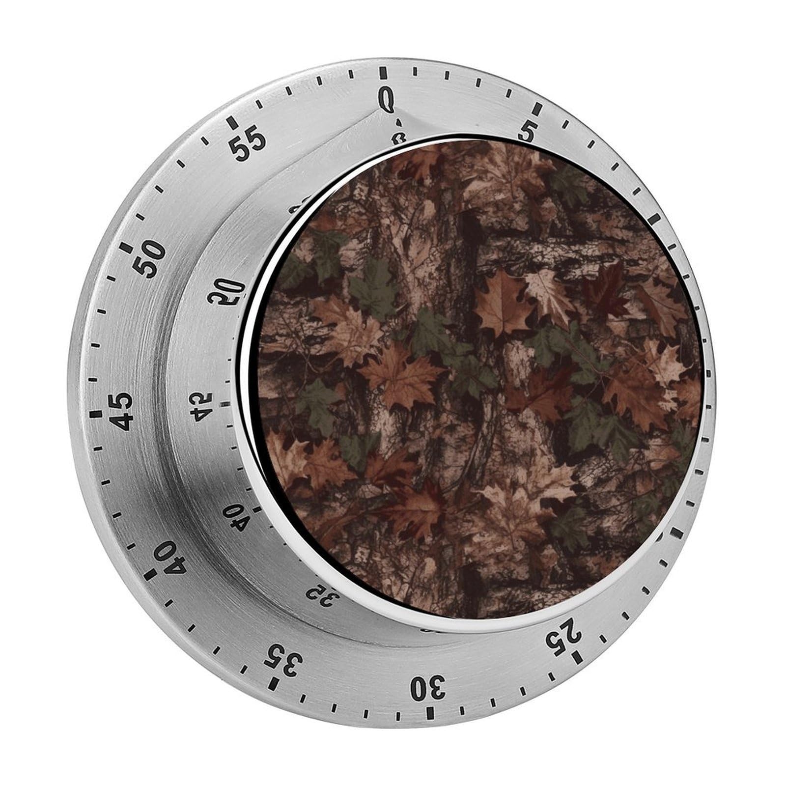 Outfitter Tuff Camo Timers Adsorbable Stainless Steel Kitchen Timer Loud 60 Minute Visual Timer Portable Manual Countdown Timers Alarm Clock Time Management Tool for Home Work