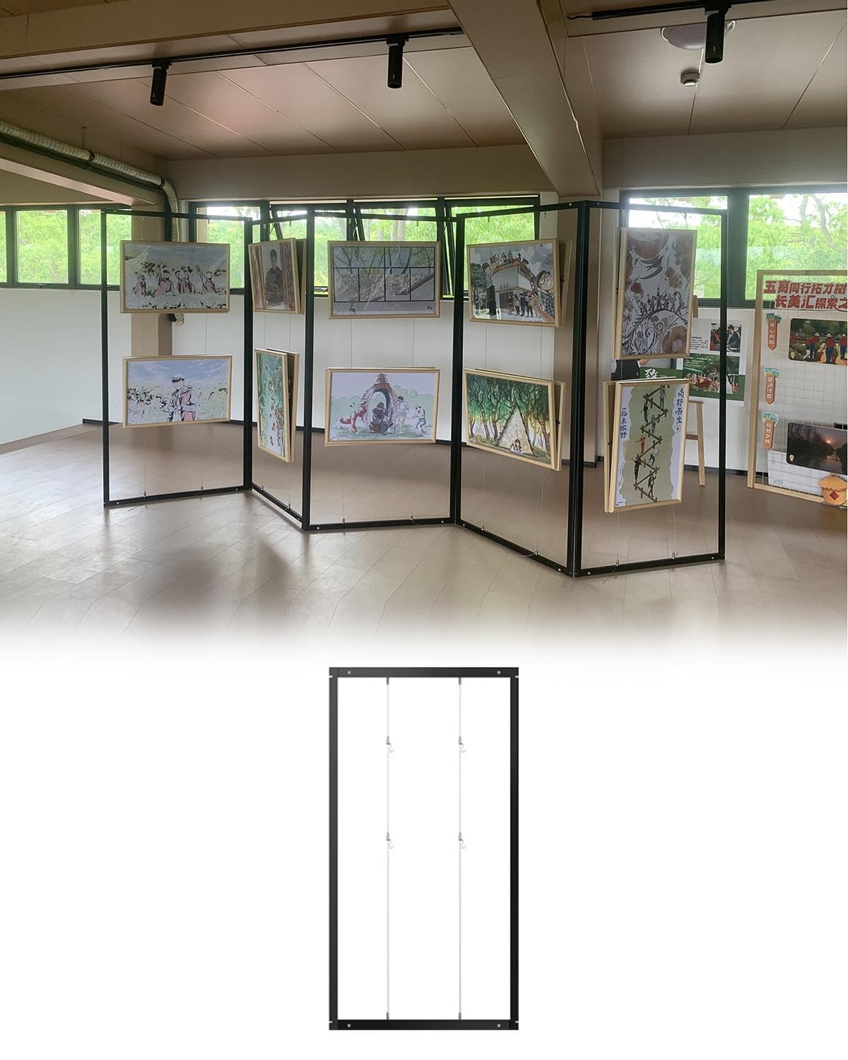 Colgar Cuadros Expositor Ruedas para Publicidad y Pinturas